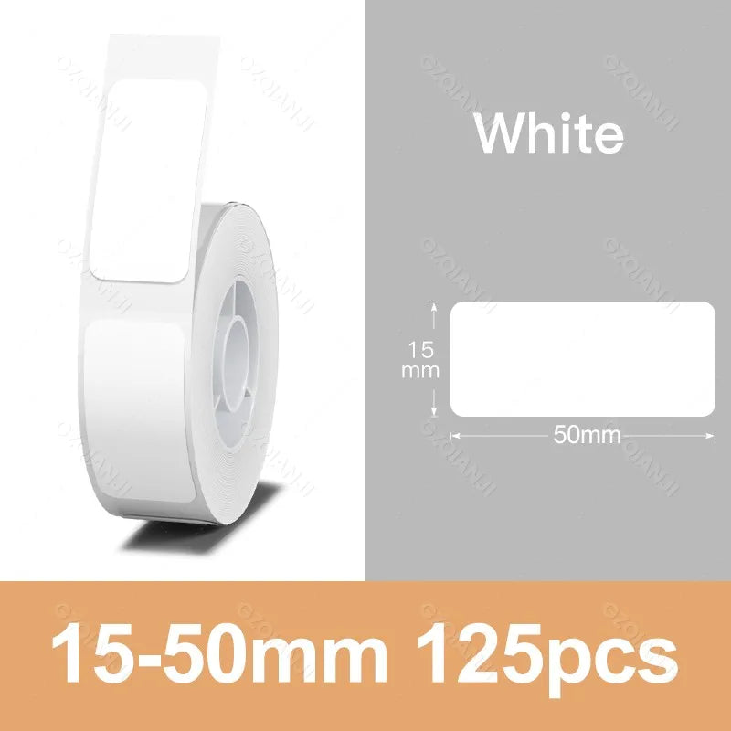 Niimbot D110 D11 Label printer paper Waterproof Anti-Oil Price Label Sticker Transparent Pure Color Label thermal Sticker Paper