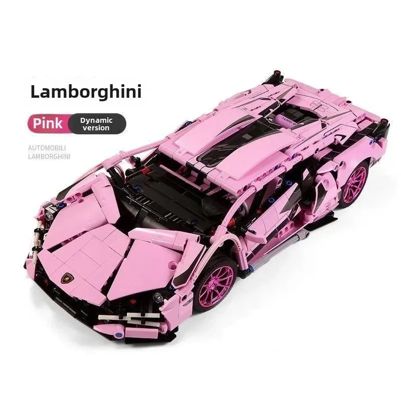 Compatible building block new sports car cyberpunk programming remote control sports car assembly model toy boy gift