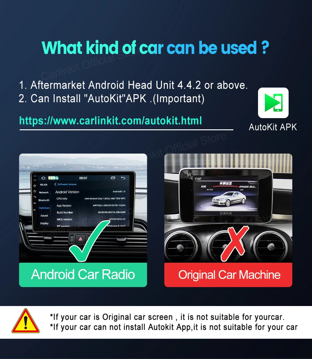 Hot Sale CarlinKit USB Wireless&Wired CarPlay Dongle Android Auto AI Box Mirrorlink Car Multimedia Player Bluetooth Auto Connect