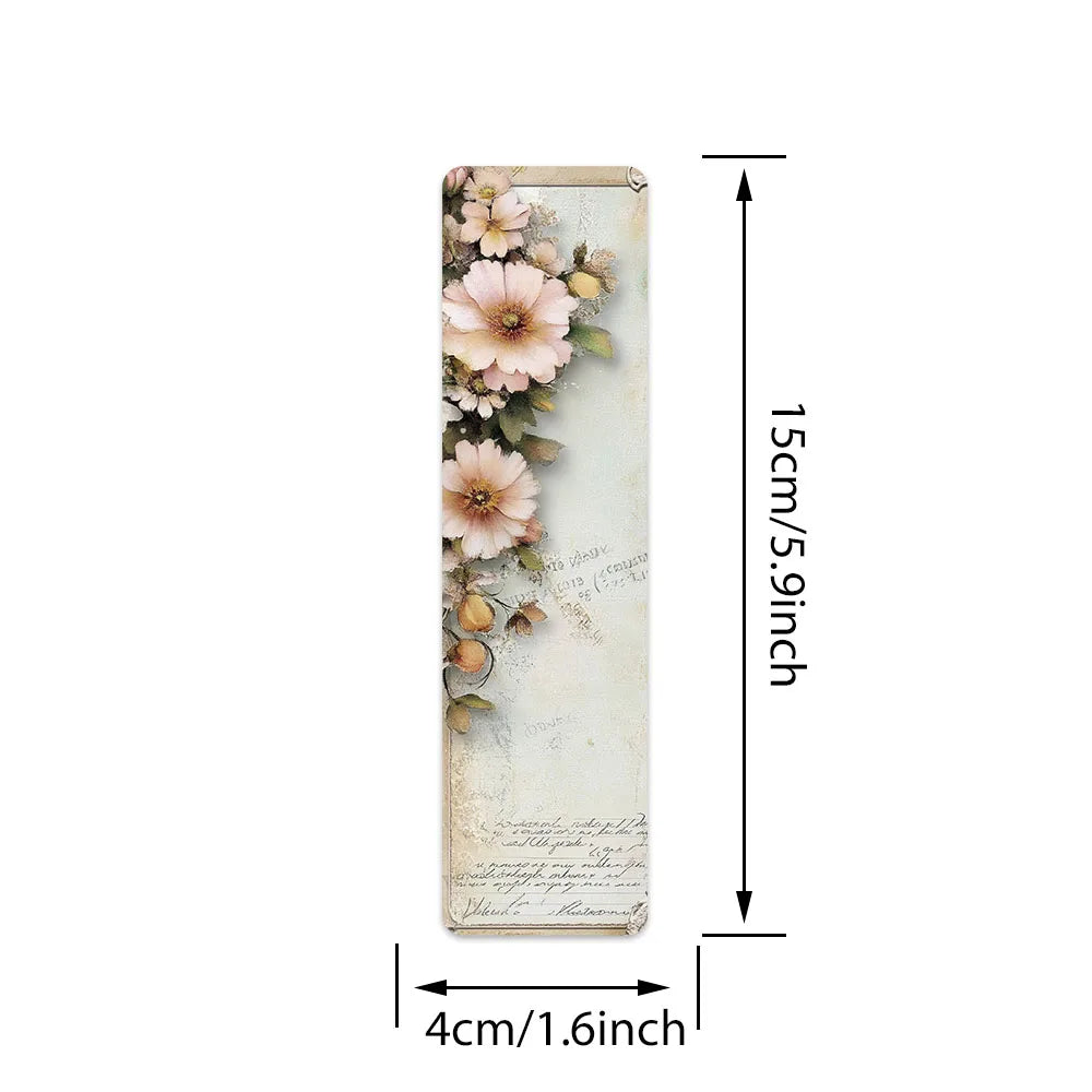 30pcs Retro Aesthetic Flowers Landscape Paper Bookmark For Students Readers Gift DIY Library Office Book Club Page Markers