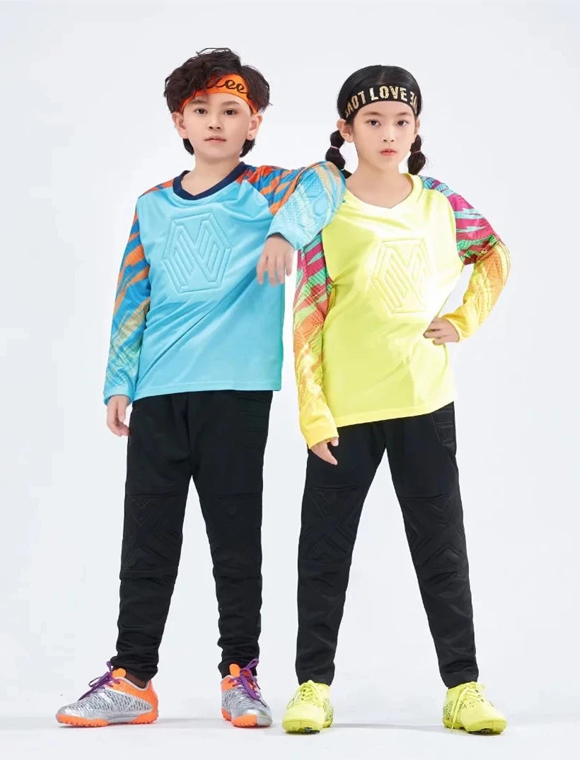 Kids Adult Men Soccer Training Pant Trousers American Football Pants Goalkeeper Sport Goal Keeper Goalie Knee Pad Sponge Protect