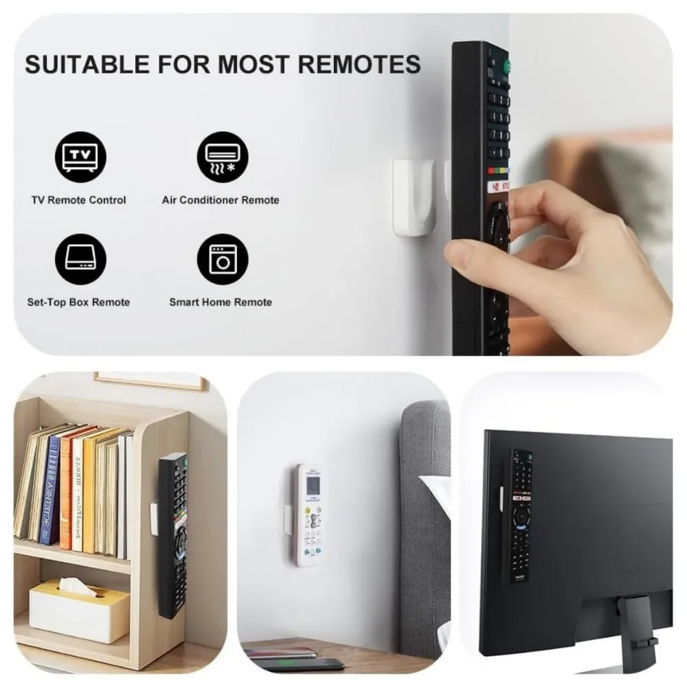1-10 Pair Strong Magnetic Remote Control Bracket Non Perforated Wall Mounted Air Conditioning Remote Control Rack Storage Hook
