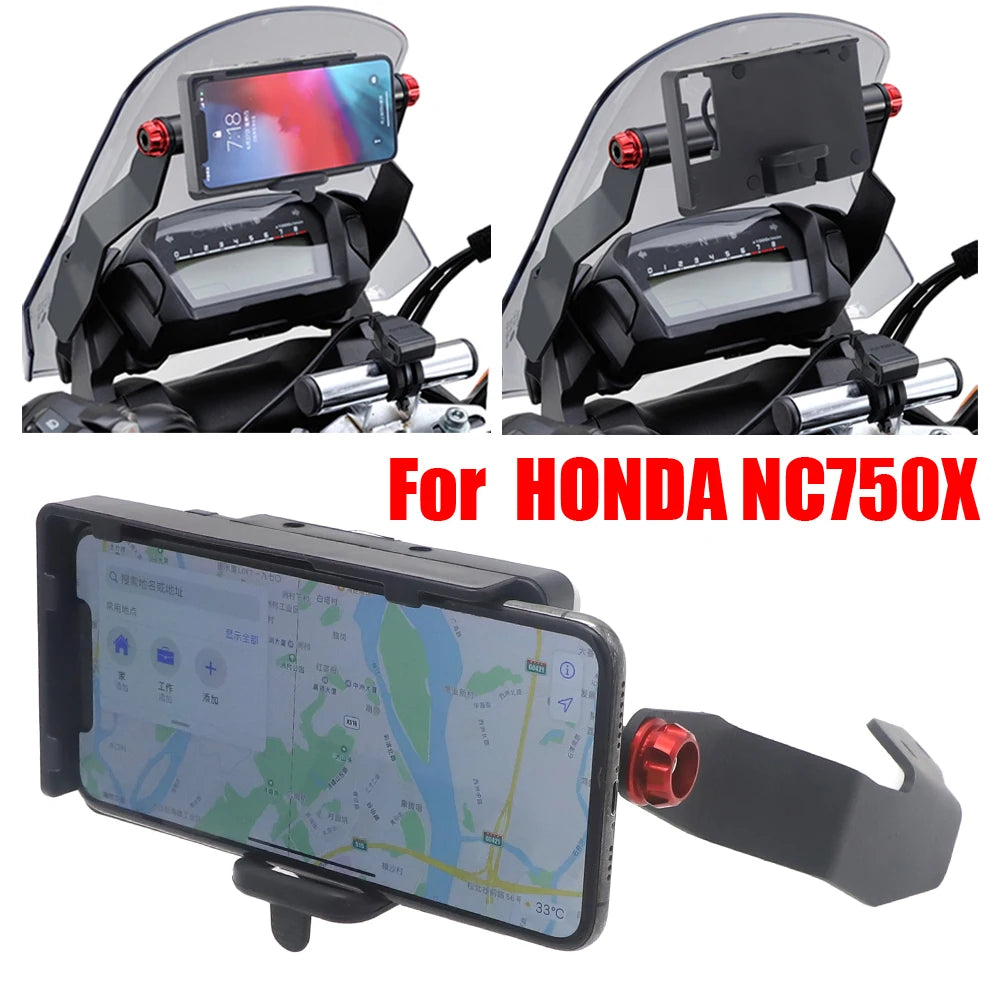 Mobile Phone USB Navigation Bracket+Mobile Phone GPS Plate Bracket For HONDA NC700X 2012-2013 NC 750 X 2014-2015