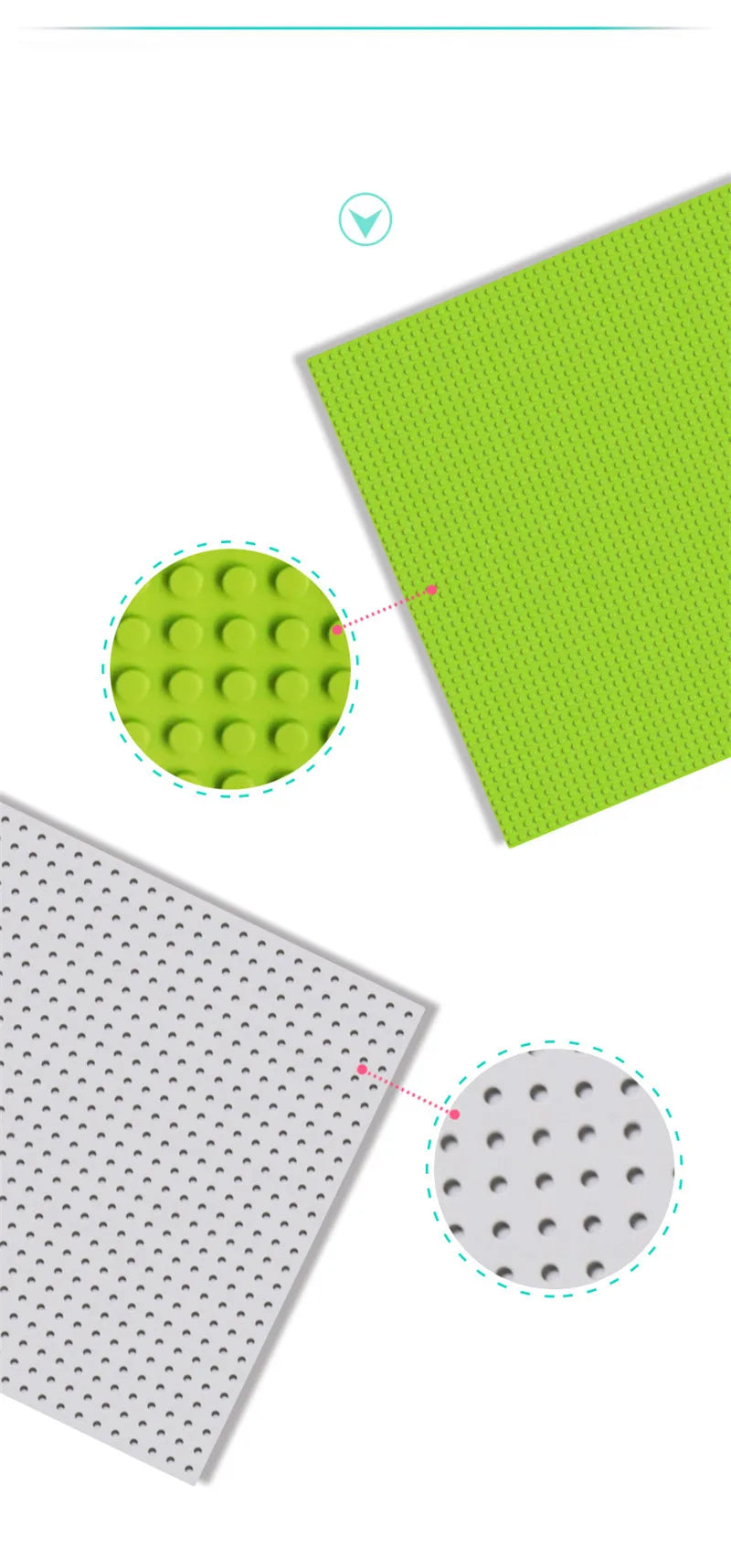 32*64 Dots Classic Building Blocks Base Plate, Children's DIY Assembled Building Blocks Wall Baseplate Compatible Brand Toys