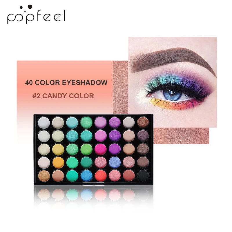 40 Color Highly Pigmented Makeup Palette Long Lasting Blendable Natural Colors Eye Shadow Palette Natural Nude