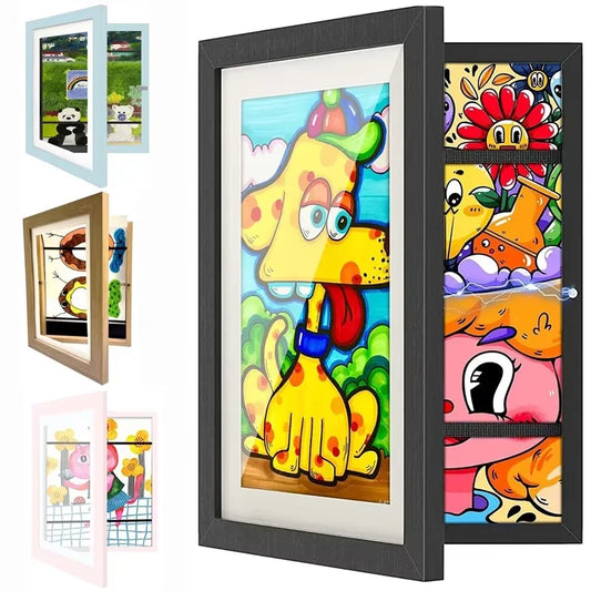 A4 Paper Kids Art Frames Magnetic Front Open Changeable Display Home Decor Kids Frametory for Poster Photo Drawing Pictures Gift