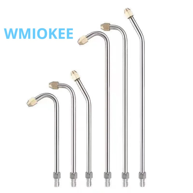 25°/90°/U High Pressure Washer Extension Wand With 1/4 Quick Connector Lance Spear With CurvedHead Rod Cleaning Tool for car