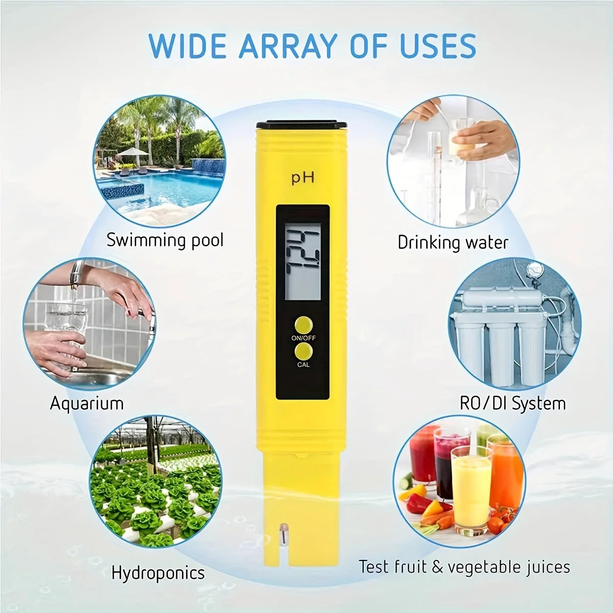 Digital PH Meter Automatic Calibration 0.01 and TDS Tester Titanium Probe Water Quality Test Monitor Aquarium Pool