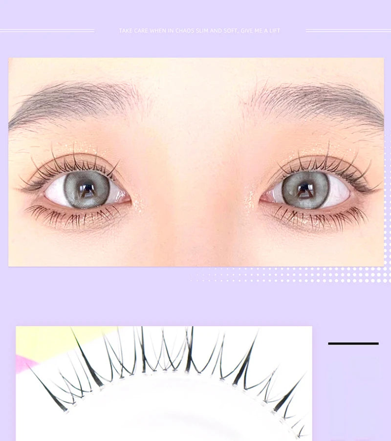 Dream Deer False Eyelashes A Type Eyelashes Upgraded Lash V-shaped 0.14mm Transparent Stem Soft Natural Eye Lashes Mink