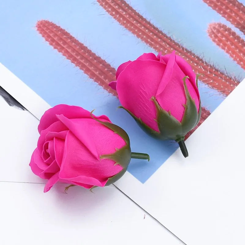 Soap Rose Flower Wedding Wall Home Garden Garland Decor Holiday Party festival Diy Gift box Bride bouquet Wrist Flower Ornaments