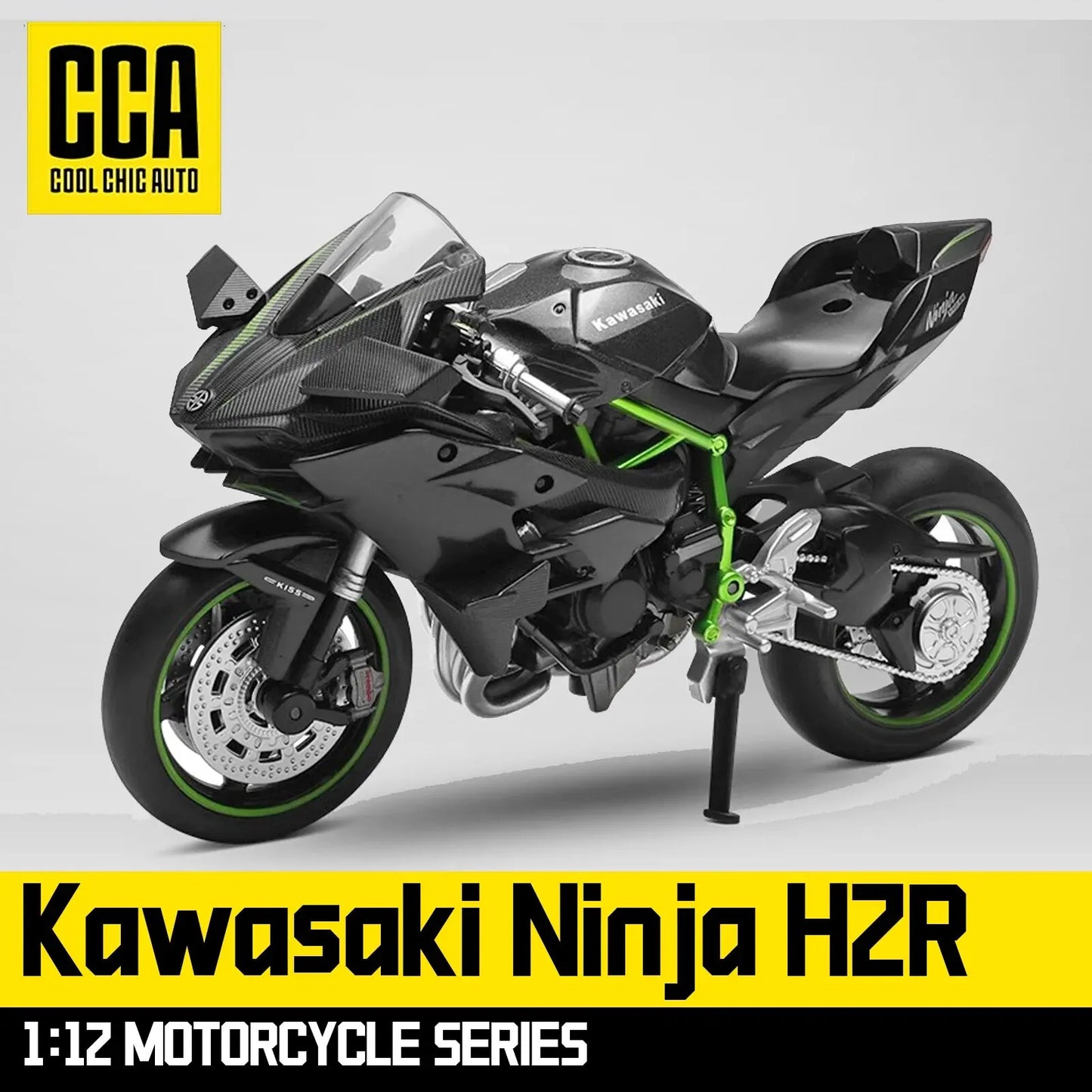 CCA 1:12 Scale Die Cast Motorcycle Model for Kawasaki Ninja H2R,Motorcycle Model, Kids Moto Toy Or Collection, Boyfriend