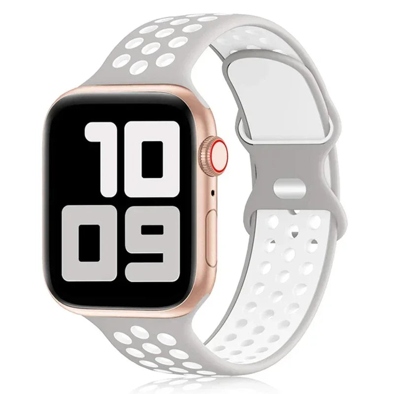 Strap For Apple Watch Band 49mm 44mm 45mm 42mm 41mm 38mm 40mm correa Silicone sports bracelet iwatch 8 SE 7 6 5 Ultra 49mm