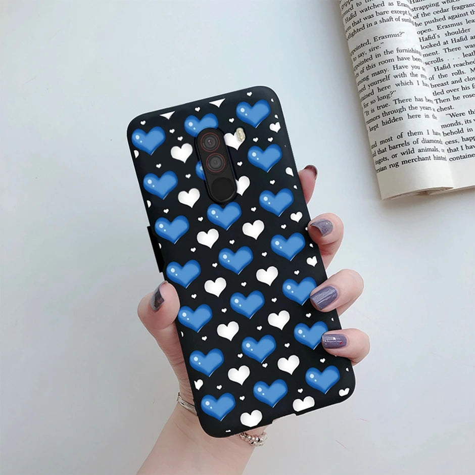For xiaomi Pocophone F1 Case for xiaomi Poco F1 Case Silicone Soft TPU Phone Cases for PocoF1 Back Cover Heart Butterfly Bumper