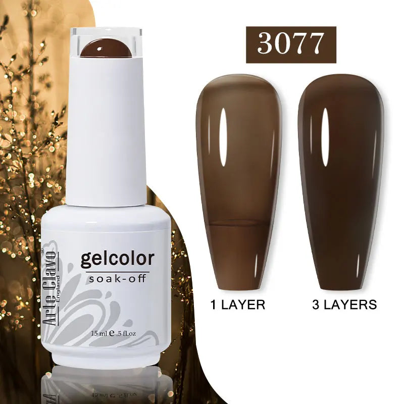 Arte Clavo 15ml Gel Polish Hybrid Varnishes 179 Colors Nails Art For Manicure Soak Off UV Need Top Base Primer Gel Nail Polish