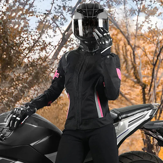 Motorcycle riding wear summer female waterproof motorcycle suit set slim-fit anti-fall four seasons racing clothing
