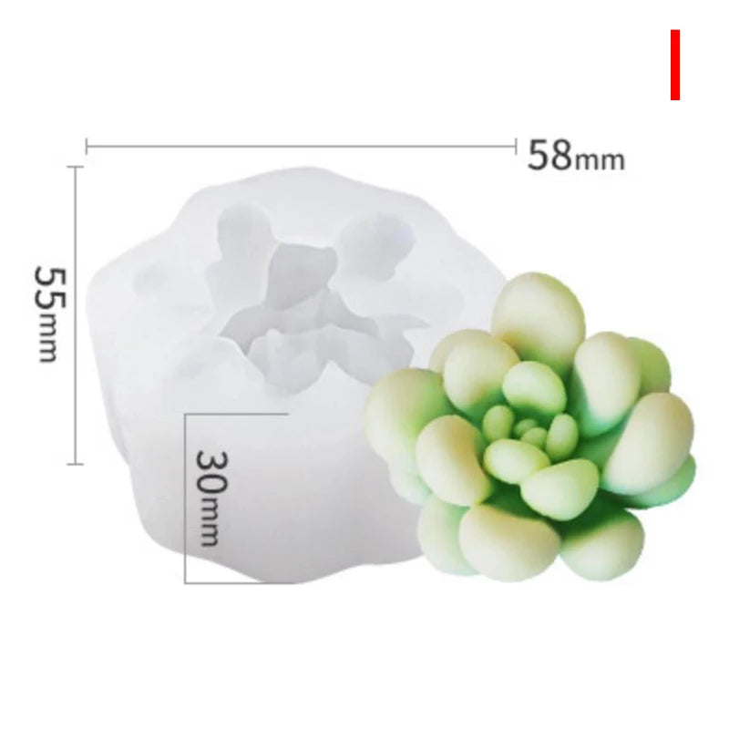 DIY Succulents Cactus Plants Silicone Epoxy Resin Mold Handmade Craft Mould
