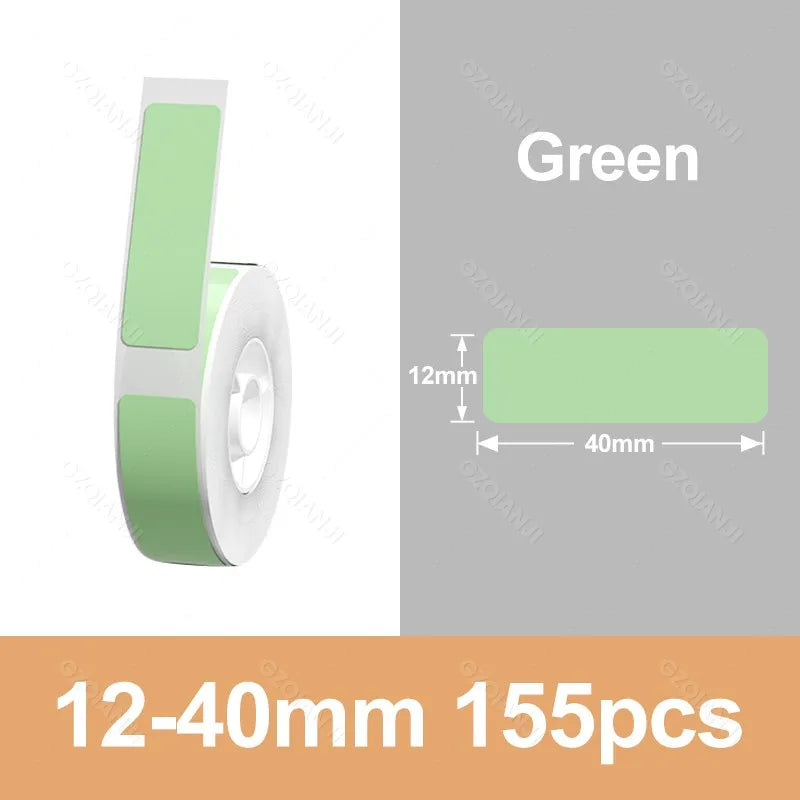 Niimbot D110 D11 Label printer paper Waterproof Anti-Oil Price Label Sticker Transparent Pure Color Label thermal Sticker Paper