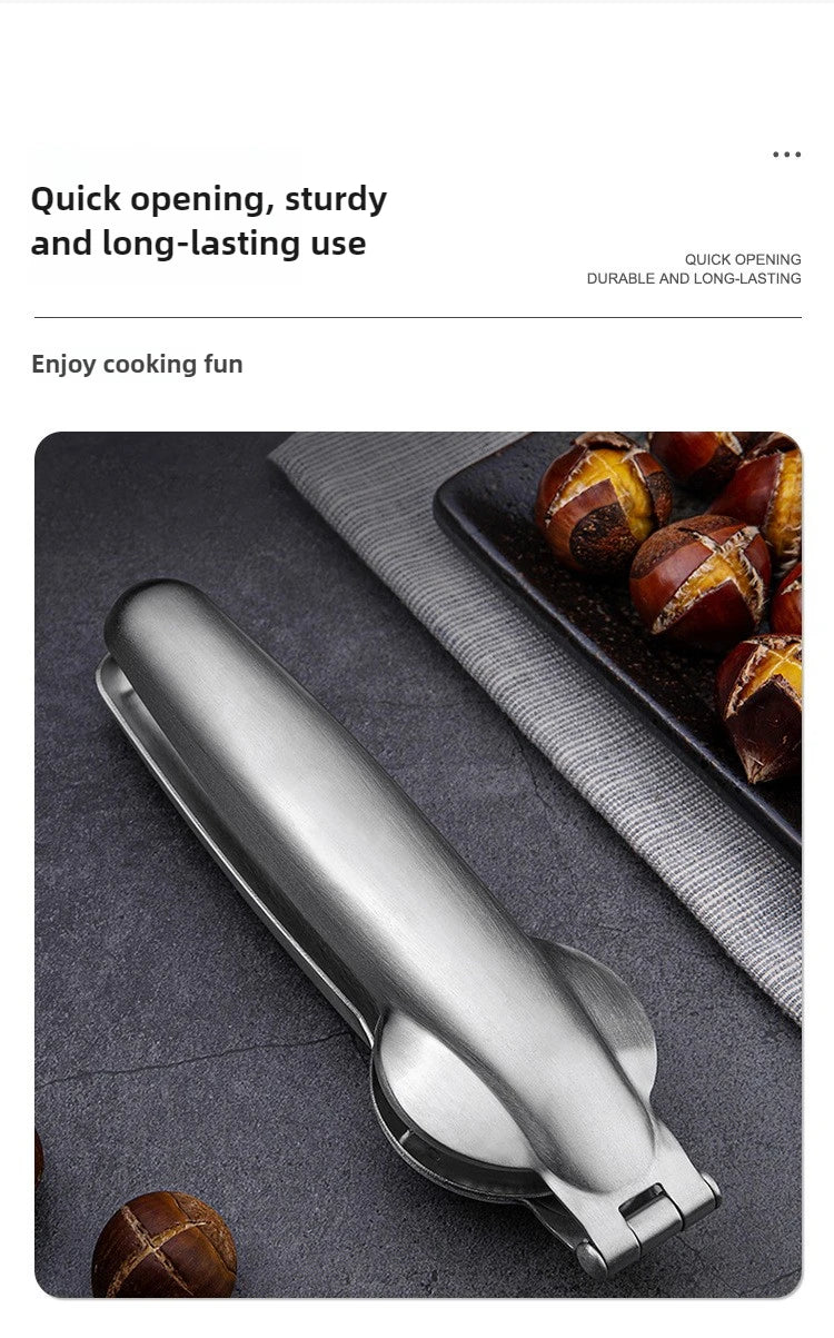 Stainless Steel Chestnut Opener, Cross Shaped Chestnut, Household Multifunctional Peeling Tool, Chestnut Clip, Walnut Clip