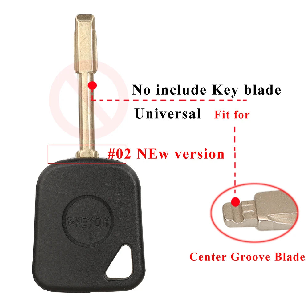 Jingyuqin 10pcs NEW Original Universal KEYDIY Transponder Car Key Fob Shell #02Version Case For KD VVDI Key Blade Head