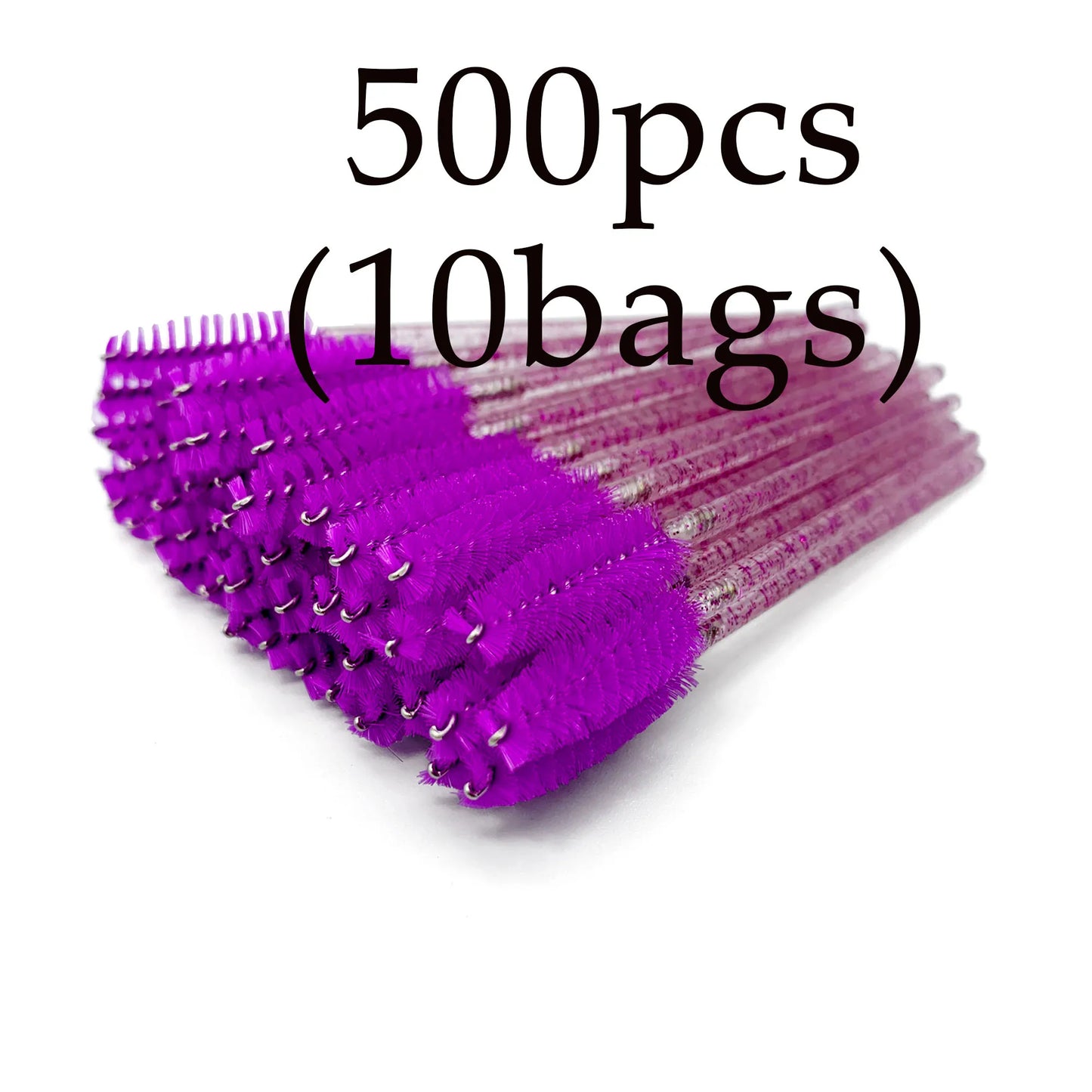 500Pcs Crystal Eyelash Makeup Brush Diamond Handle Mascara Wands Eyelash Extension Tool