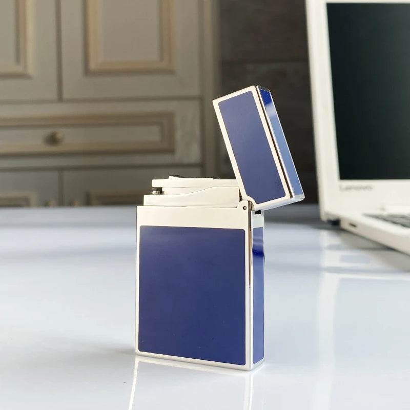 Commemorative Edition Luxury Butane Lighter Single & Double Flame Ping Sound Natural Paint Cigarette Smoker 16084