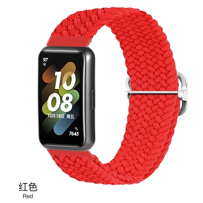 Strap For Huawei Band 7 Adjustable Elastic Nylon Braided Strap Men Women Replacement Bracelet Wristband For Huawei Band 7