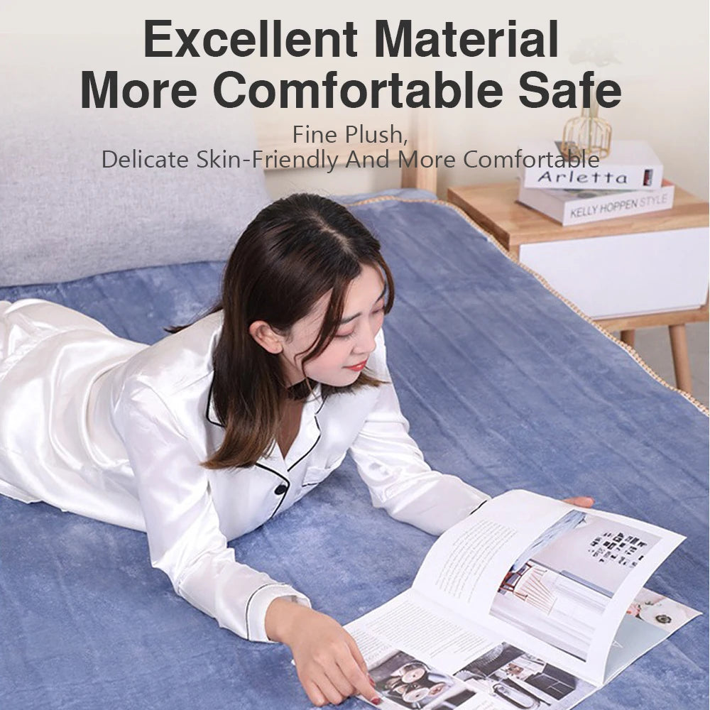 220V Electric Blanket Intelligent Switch Thicken Security Heating Pad Thermostat Blankets Body Warm Electric Flannel Mattress