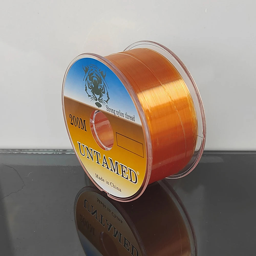 UNTAMED brand fishing line 200m, wear-resistant and strong tensile nylon line suitable for various water bodies