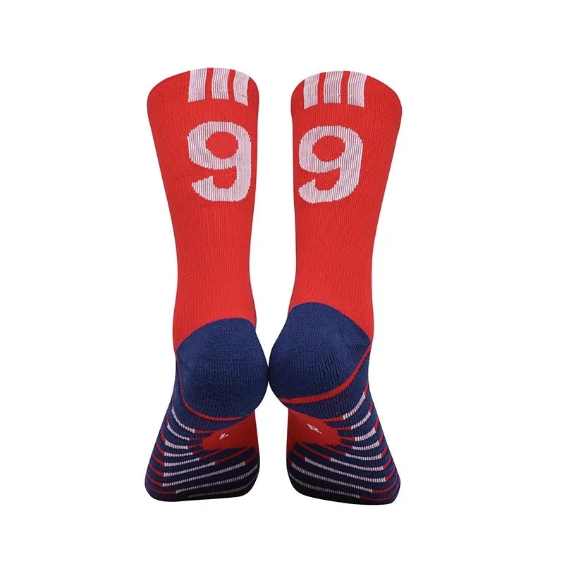 High Qality Number 30 7 Football Socks Adult Men Non-Slip Soccer Sports Outdoor Jog Running Cycling Fast-drying Breathable Sock