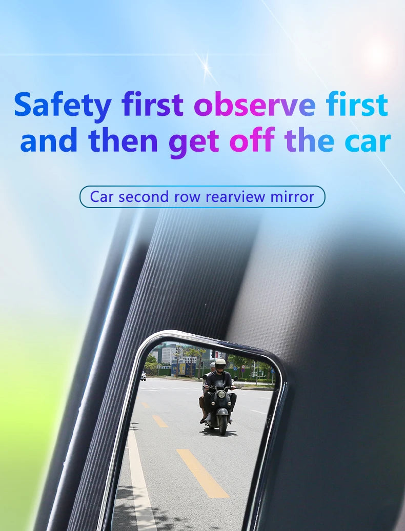 SEAMETAL Car Rearview Mirror Auxiliary Blind Spot Wide-angle Mirror Adjustable Mirror Exit The Car Auxiliary Observation Mirror