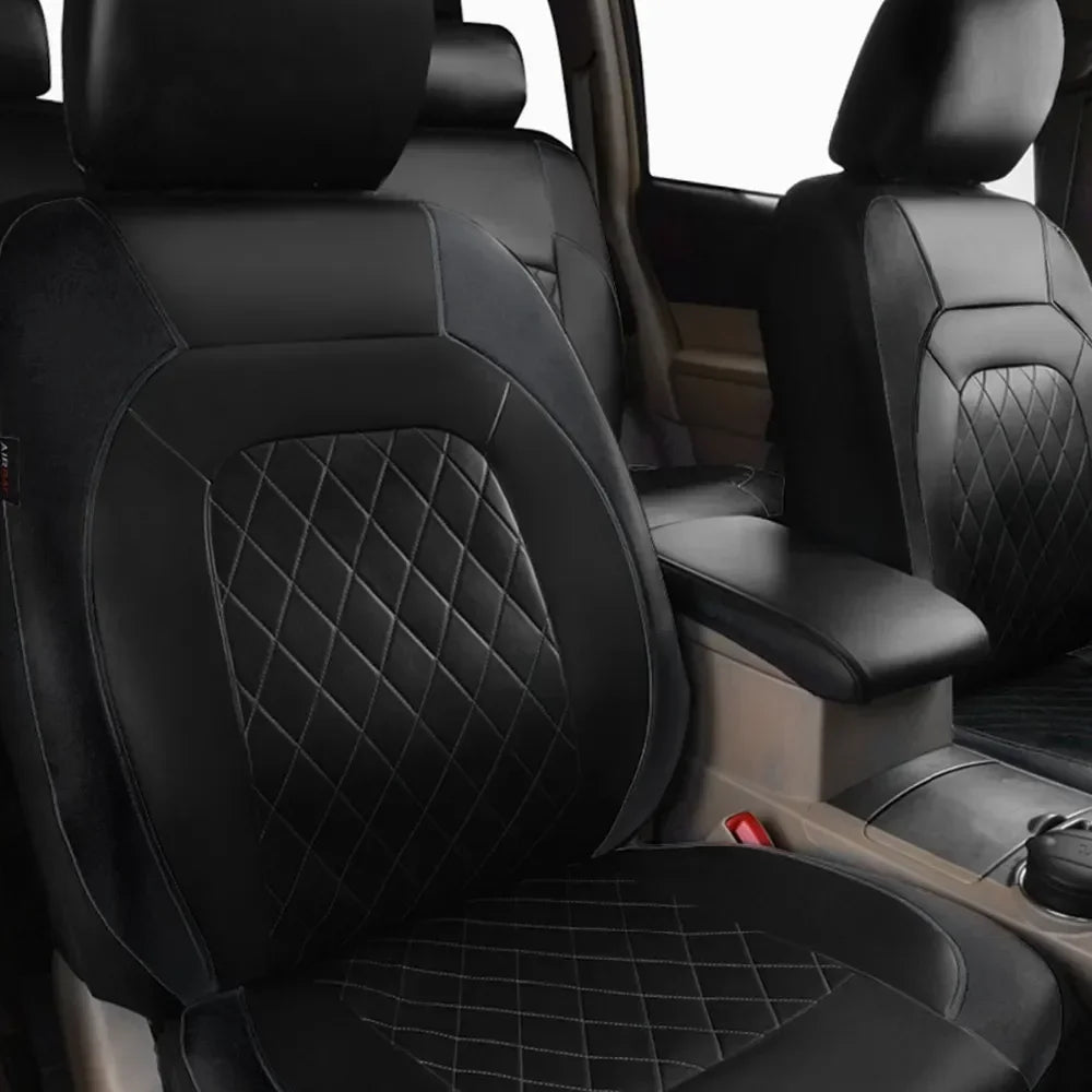 4pcs/9pcs PU Leather Car Seat Cover Fully Wrapped Seat Protector Waterproof Universal Sedan SUV Pickup Interior Seat Cover