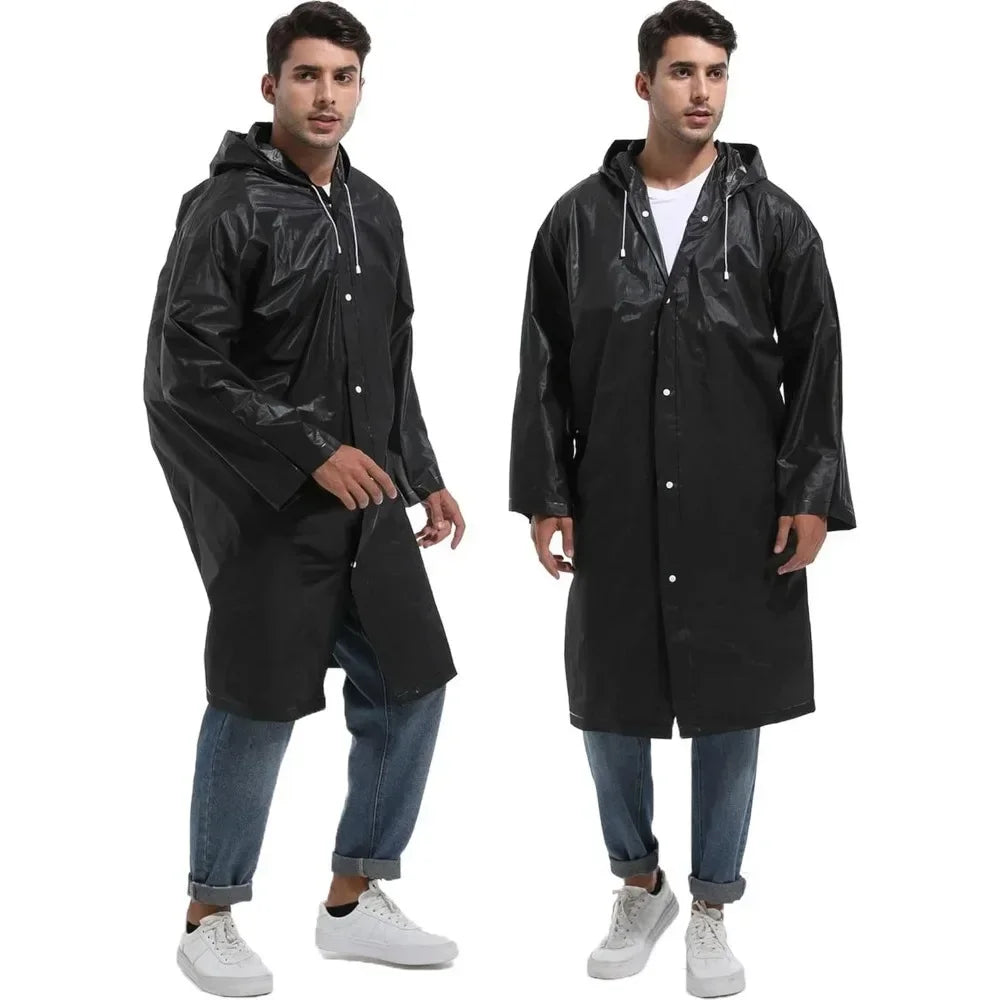 2PCS Rain Ponchos for Adults Reusable - Borogo Rain Coats for Adults Rain Jackets Raincoats for Men Women