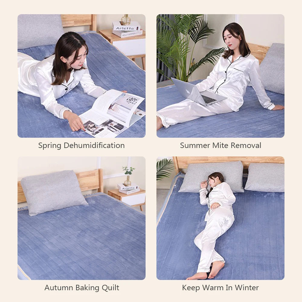 220V Electric Blanket Intelligent Switch Thicken Security Heating Pad Thermostat Blankets Body Warm Electric Flannel Mattress