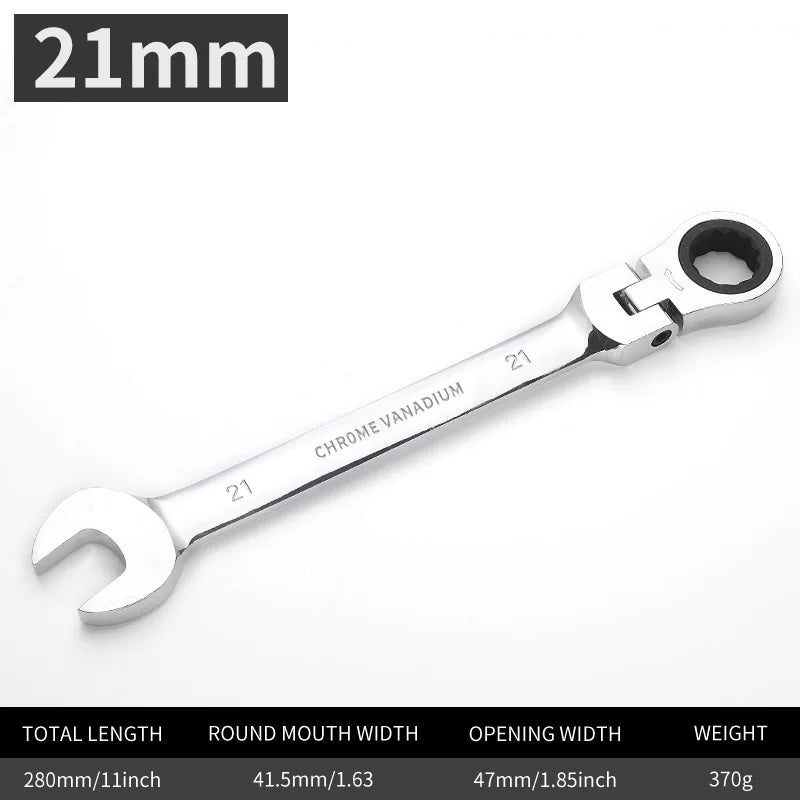 Flexible  Action Wrench Spanner Nut Tool Head  Metric Spanner Open End and Ring Wrenches Tool
