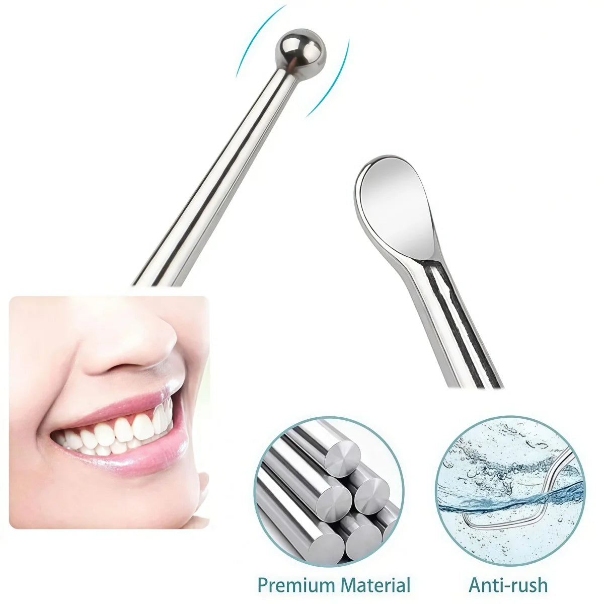 2/10pcs Tonsil Stone Removal Ear Wax Remover Tool Steel Remover Mouth Cleaning Care Tools Tonsil Stone Remover Health Care