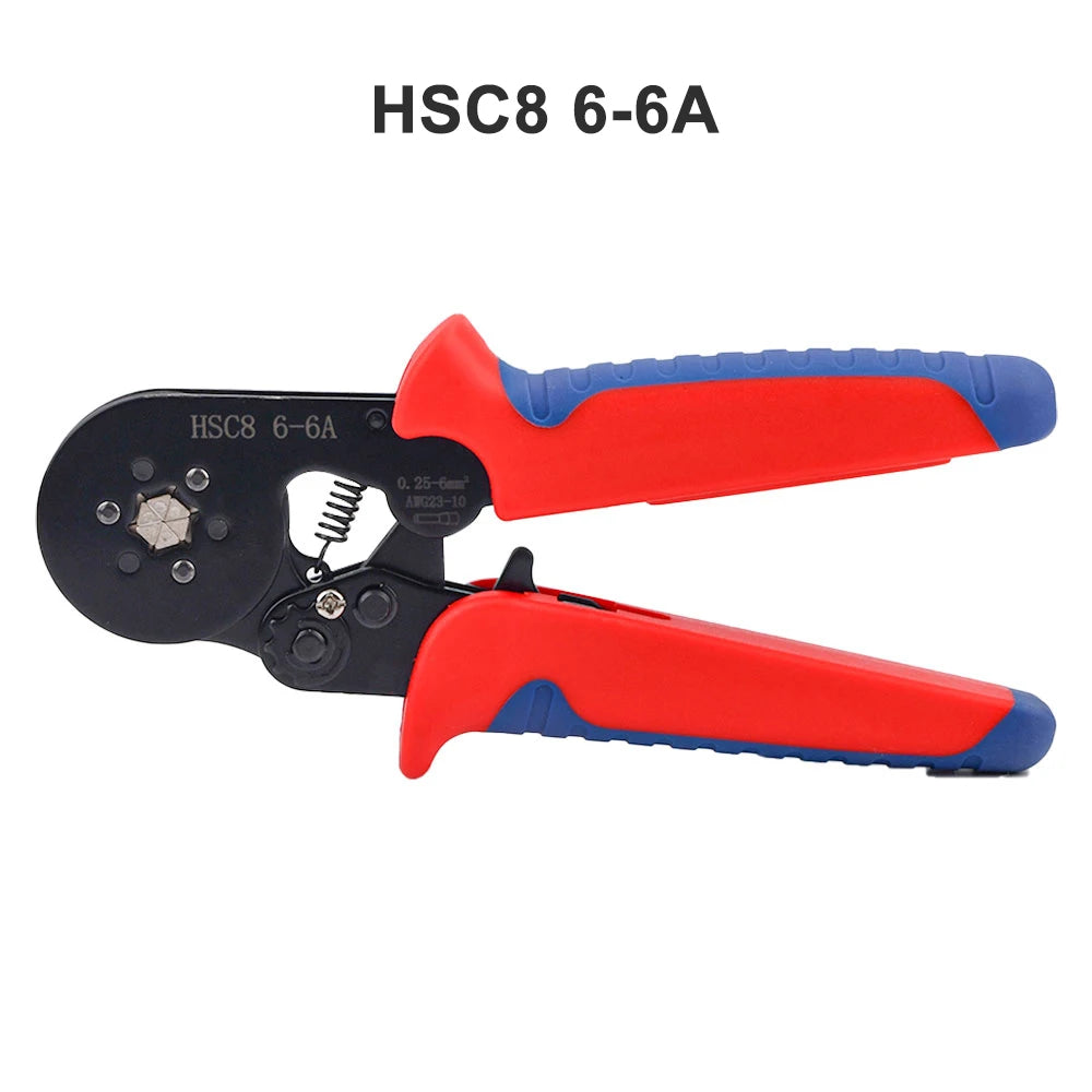 Manual Crimping Pliers HSC8 6-4A/HSC8 6-6A Tube Terminal Crimping Tool With Terminal Tip Set for Home Improvement and Electrica