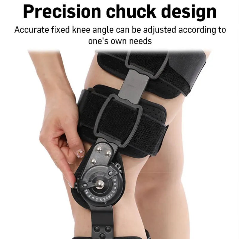 1PC Hinged Knee Brace Adjustable Knee Immobilizer with Side Leg Stabilizers for Meniscus Tear Arthritis ACL PCL Orthopedic Rehab