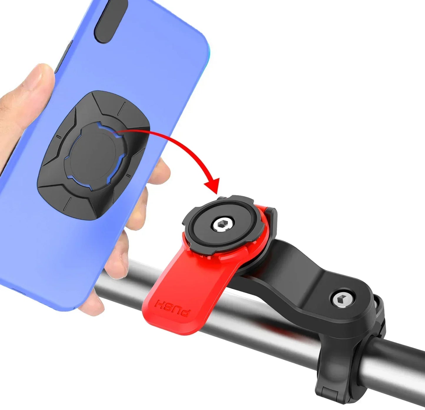 VIKEFON Bike Phone Holder Shock-resistant Motorcycle Bicycle Scooter Bike Handlebar Security Quick Lock Support Telephone Stand