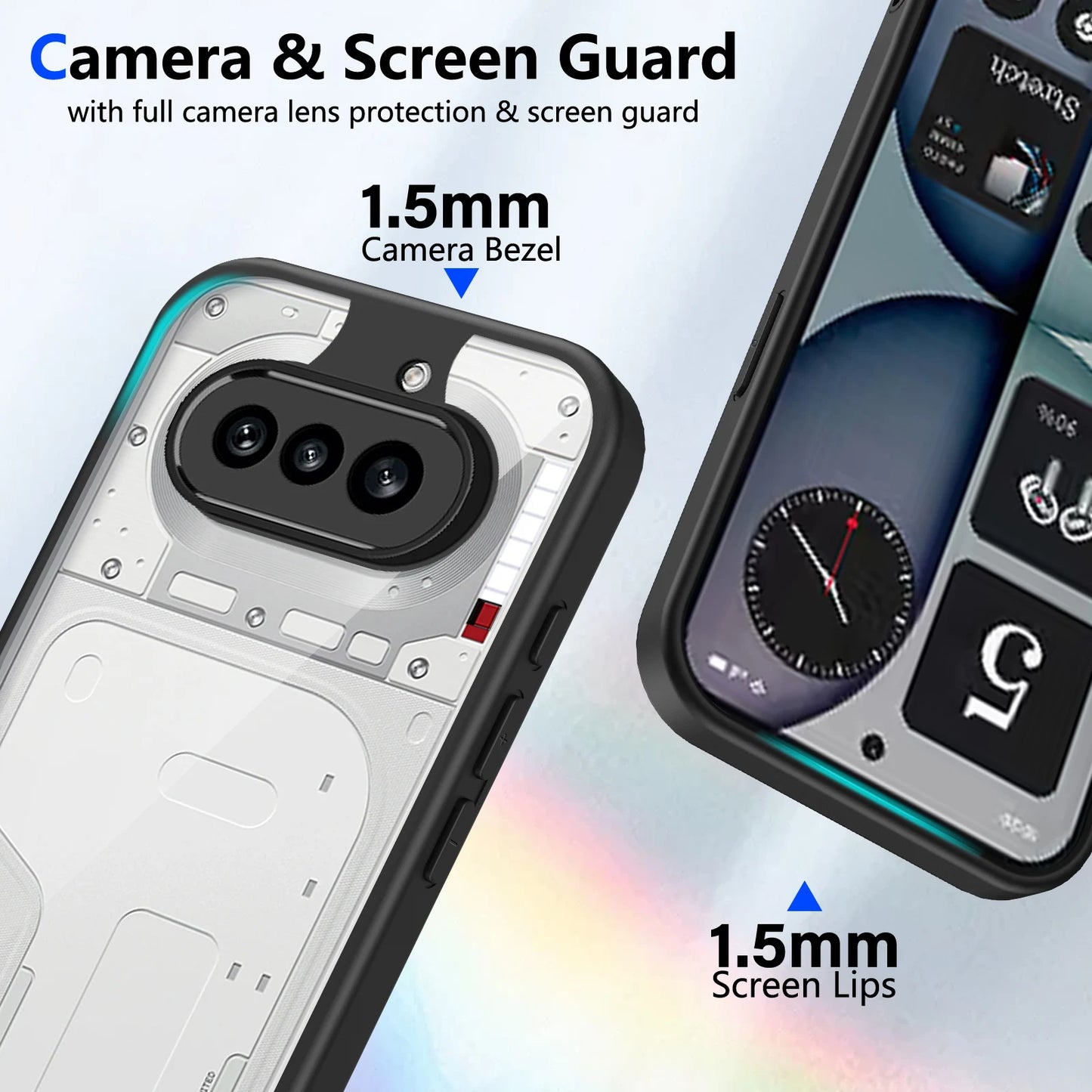 Nothing Phone 4A Case Plating Silicone Bumper Shockproof Clear Back Cover Hard Phone Case for Nothing Phone 4A Phone4A 2026 A069