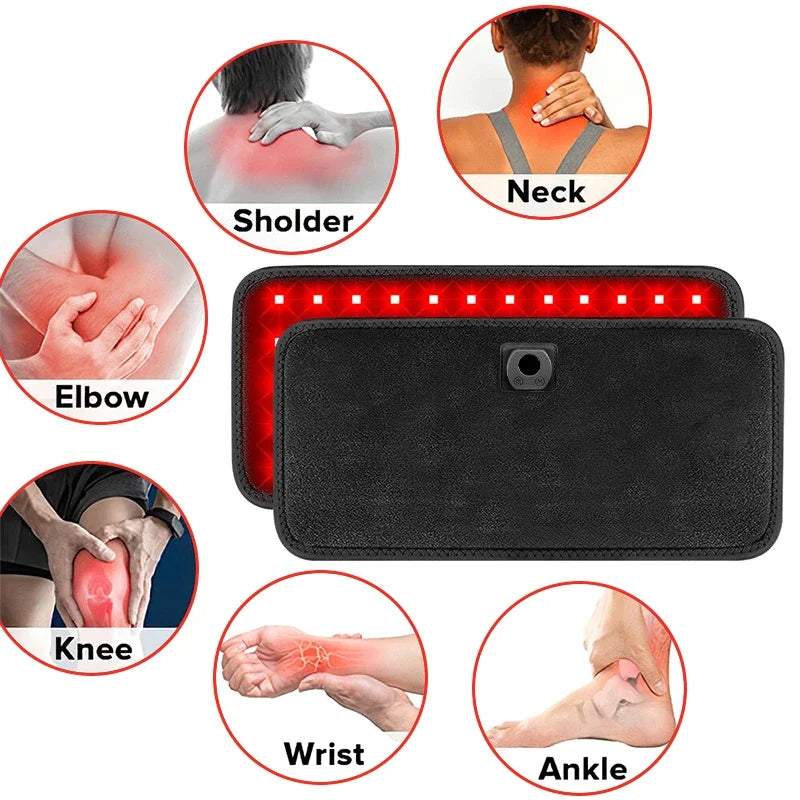 Red Infrared Light Therapy Pad 660nm 850nm LED Health Care for Face and Body Back Knee Hands Feet Relief Heat Pad Portable