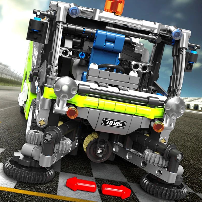 899PCS City Construction Sweeper Tractor Building Block Kits Mech Construction Vehicles Set Toys for Adults and Boys Girls