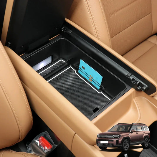 Central Console Armrest Box Storage Box Organizer Container Tray Car Interior Stowing Tidying For Hyundai Santa Fe MX5 2024