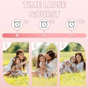 Portable Instant Print Camera for Kids - 1080P HD Video Camera with 3 Rolls Photo Paper and 32GB Card, Perfect Toy for Toddlers