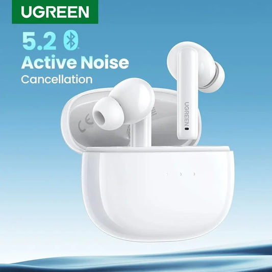 UGREEN HiTune T3 ANC Wireless TWS Bluetooth 5.2 Earphones Headset Active Noise Cancellation, In-Ear Mics Handfree Phone Earbuds