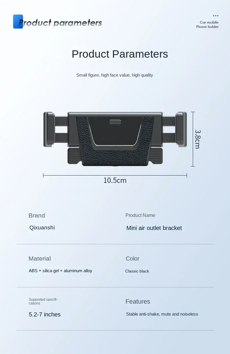 RandGrey Car Phone Holder for Universal Mobile Phone Holder Stand Car Phone Stand for Car Air Outlet Mount Car Cell Phone Suppor