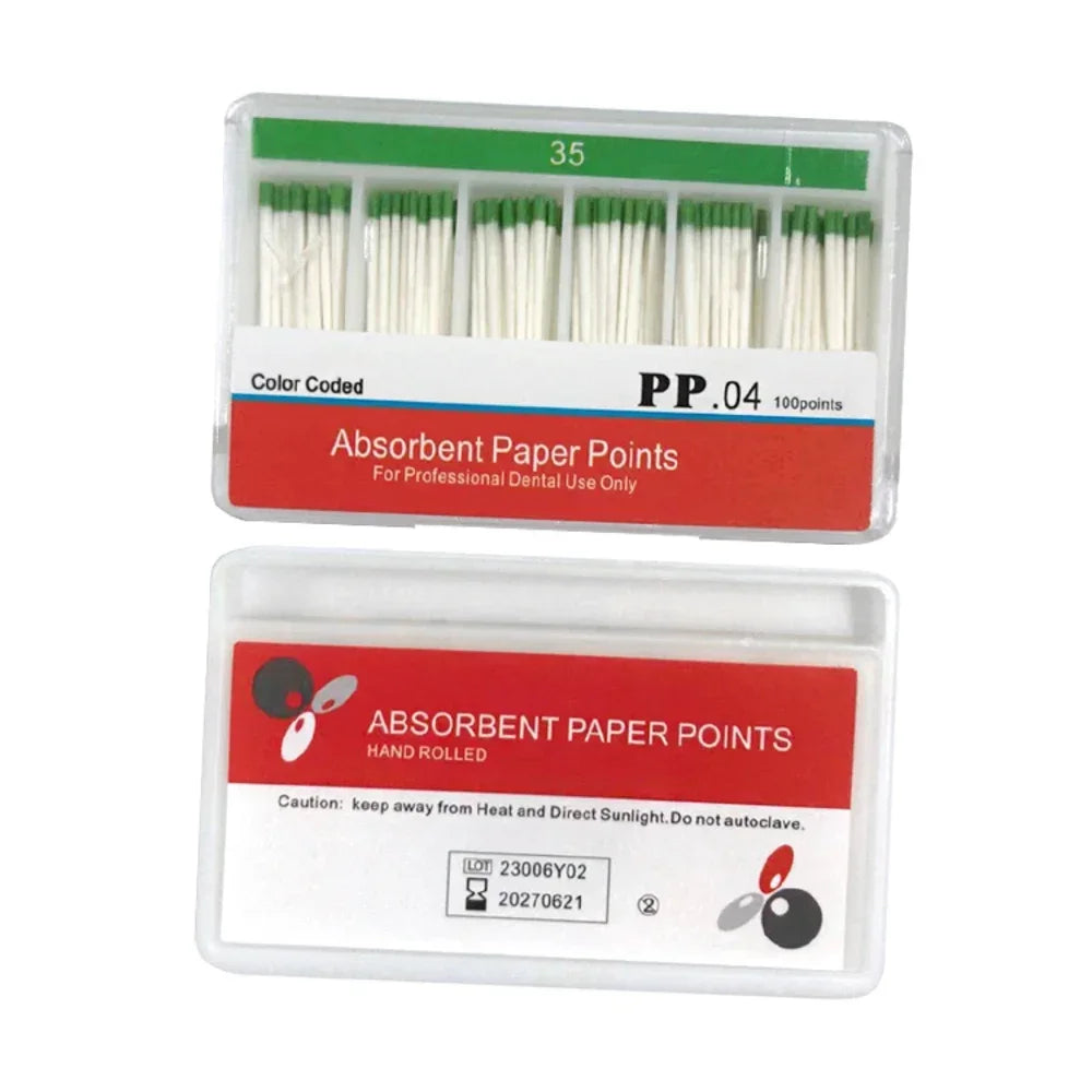 Dental Absorbent Paper Points Moisture Absorbing Paper Tips Taper 0.02 0.04 0.06 F1 F2 F3 Dental Clinics Consumables
