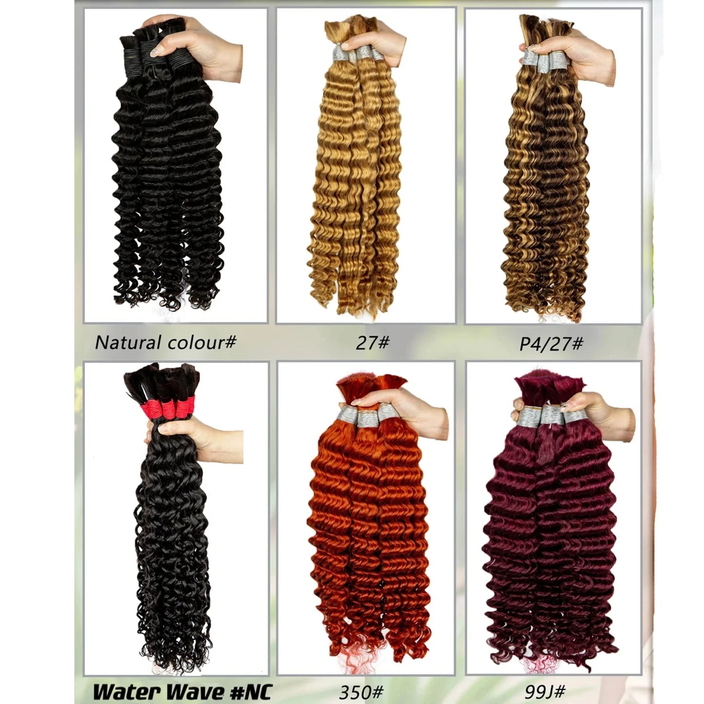 Boho Braids Human Hair Curly Bulk Hair For Braiding Burgundy No Weft Curly Hair Bundles Honey Blonde for Boho Braid Hair