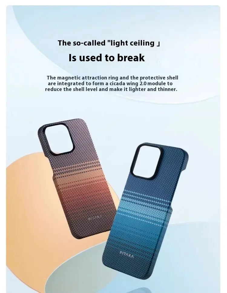 PITAKA Phone Case IPhone 16  15 Pro Max Case Woven Kevlar Carbon Fibre Cover Magsafe Wireless Charging IPhone16 Pro Cover Gifts
