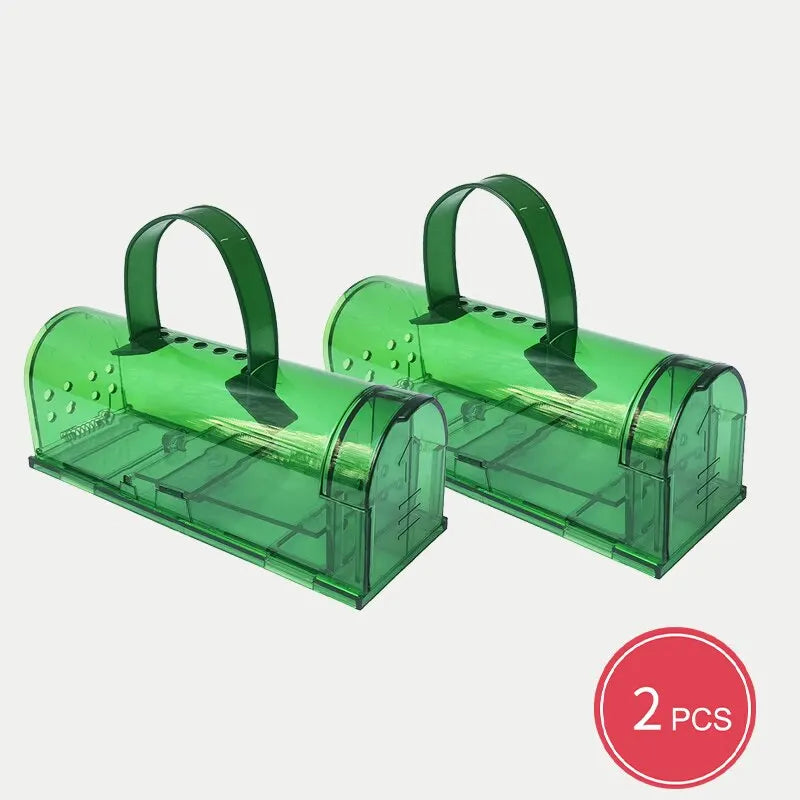 2PCS Plastic Mousetrap Bedroom Kitchen Warehouse Mousetrap With Handle Easily Catch Rats High Sensitive Pedal Trap