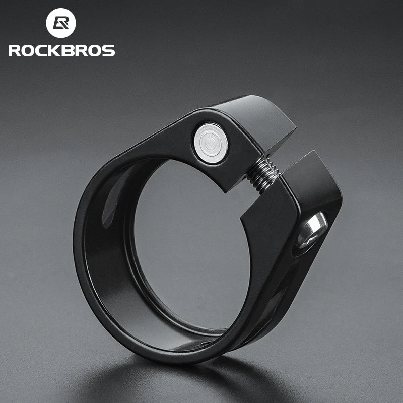 ROCKBROS Bicycle Seat Post Clamp Aluminum Alloy Installation Quick Release Cycling Seat Clamp Convenient Bike Parts Seatpost